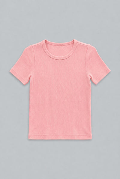 Ribbed Tee - Pink