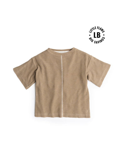 Acid Wash Waffle Tee - Mushroom