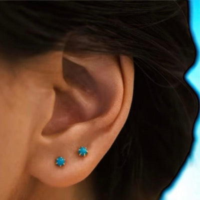 Jolene Turquoise Micro Stud Earrings