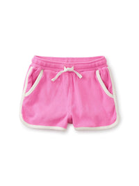 Piped Gym Shorts - Perennial Pink