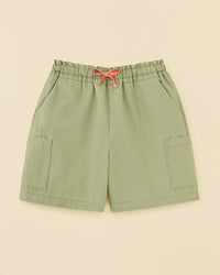 Organic Cotton Cargo Shorts - Oil Green