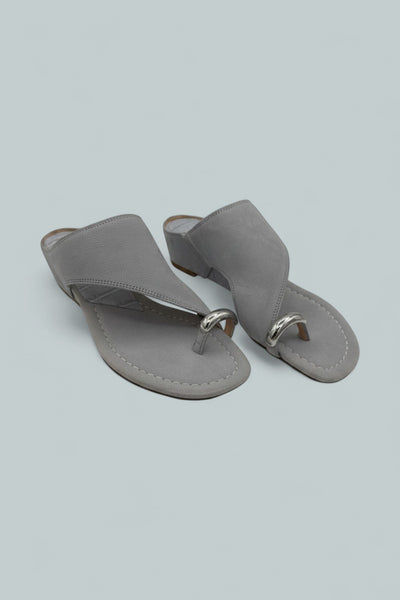 Vesna Toe Ring Wedge Sandals - Light Blue