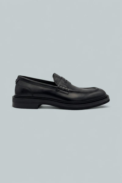 Altavilla Brushed Calfskin Loafers - Black