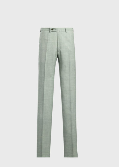 Wool Hopsack Solid Dress Trouser - Sage