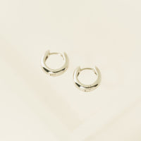 Core Huggie Hoop Earrings - Silver