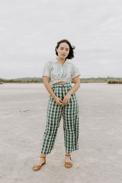 Sadia Pants - Pine Gingham