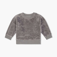 Velour Sporty Sweatshirt - Grey