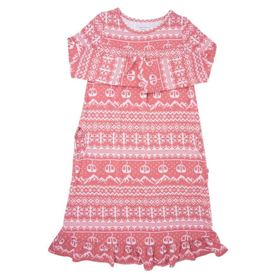 Boho Dress - Fair Isle Ski Pink - Dresses