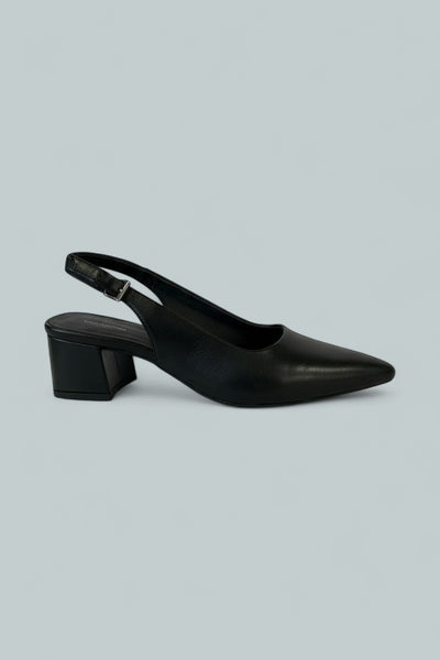 Women's Marta Leather Slingback Pumps - Black