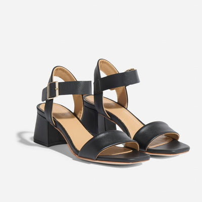 Stella Go-To Block Heel Sandal - Black