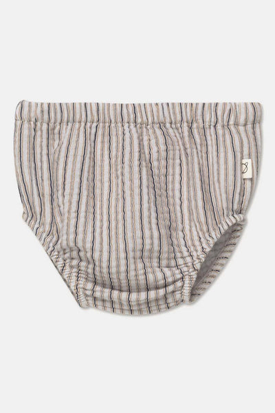 Gauze stripe baby bloomers - Soft grey