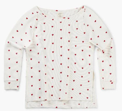Organic Lounge Top - Tiny Hearts