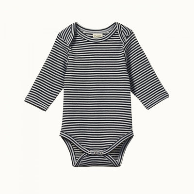 Long Sleeve Bodysuit - Navy Stripe