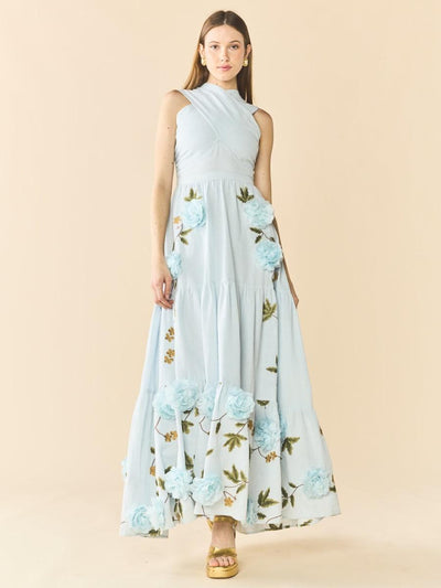 Isabel Dress - Lotus Garden Blue