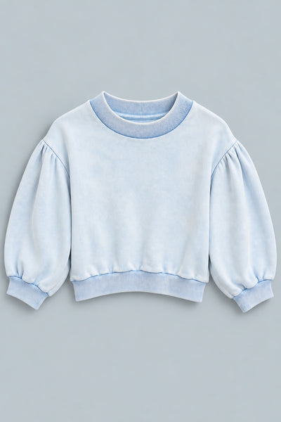 Mandi Cropped Sweatshirt - Blue