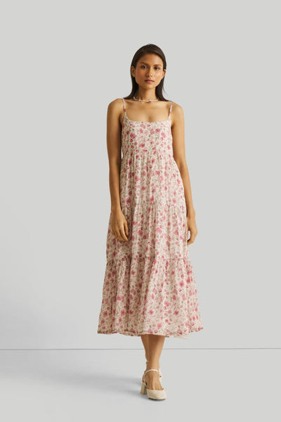 Strappy Tiered Maxi Dress - Petal Fusion