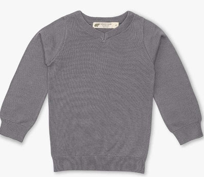 V-Neck Sweater - Grey