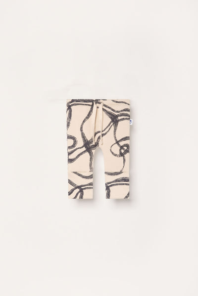 Organic Ribbed Baby Pants - Wind