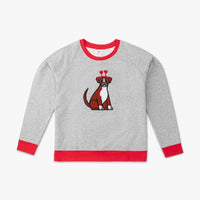 Adult Embroidered Crewneck Sweatshirt - Valentine's Day Dogs