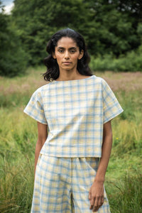 Elowen-Cay Organic Cotton Top - Pastel Gingham
