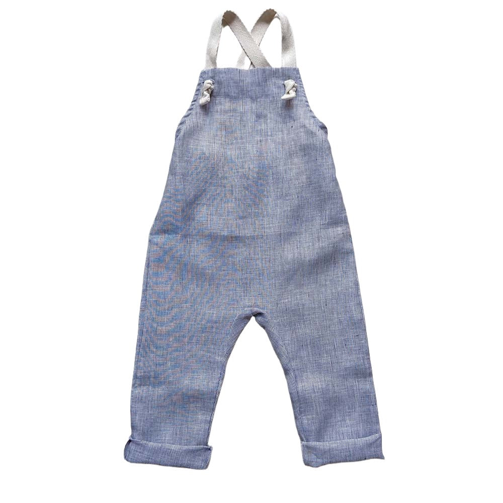The Linen Overall - French Stripe