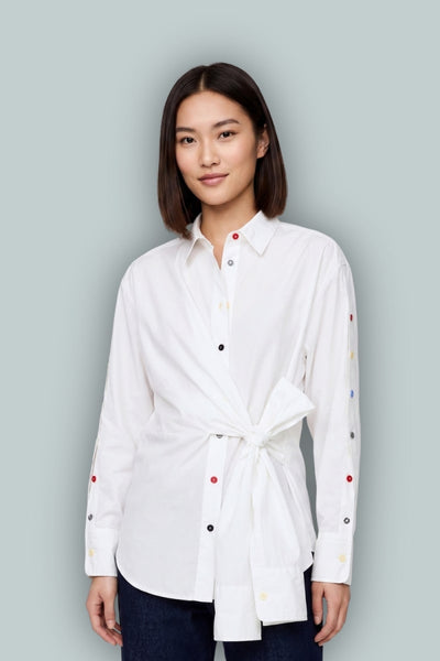 GAP x Harlem's Fashion Row Multi Button Top - Optic White