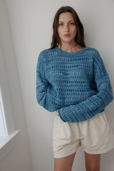 Open Pullover Indigo