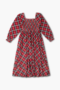 Velour Adult Life of the Party Dress - Christmas Tartan