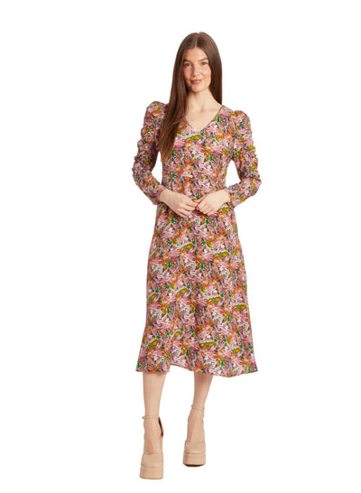 Lucy Dress - Serene Brushstrokes