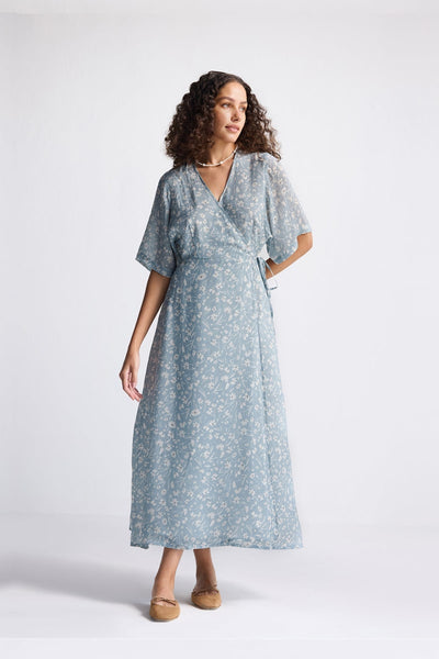 Maxi Wrap Dress - Floral Poetry