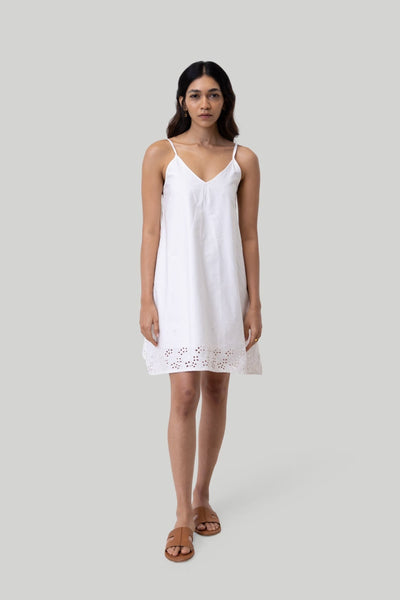 Short Tent Dress - Coconut White