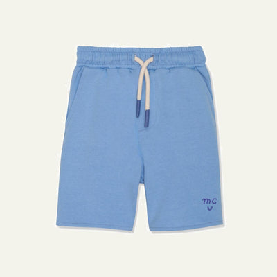 Recycled Cotton Della Kid Shorts - Della Blue