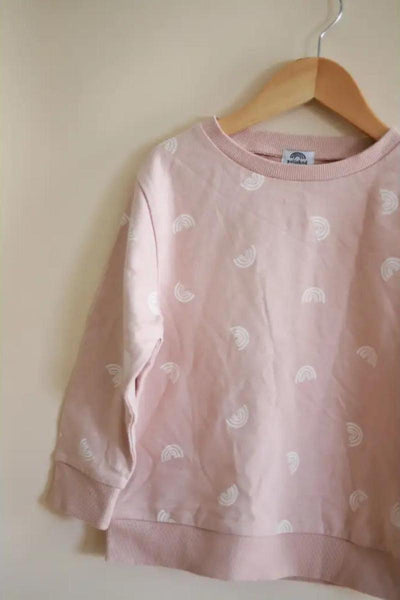 Baby Ditsy Rainbow Kids Pullover - 18mo - Crewneck Sweatshirt