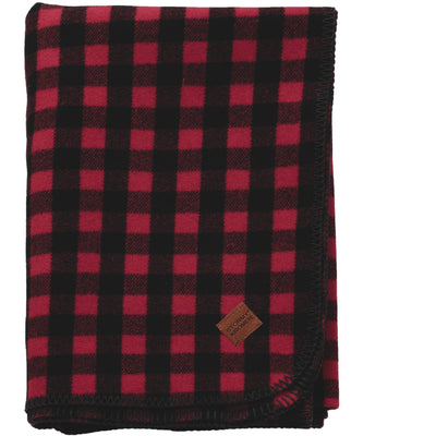 Wool Blanket - Red/black