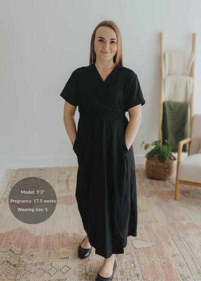 Sadie Wrap Dress - Ebony