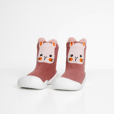 White Sole SlipKix™ - Bunny