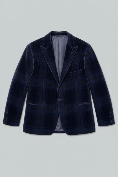 Green Tartan Velvet Phillip - Bottle Green