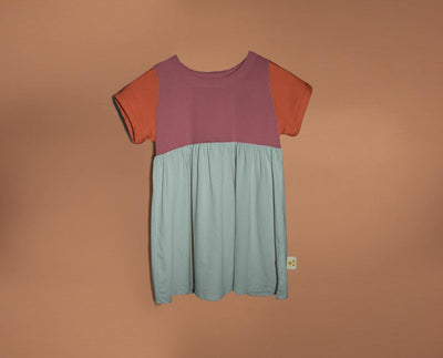Organic Cotton Color Block Dress - Noe - Dresses