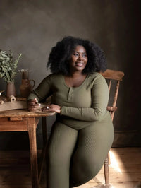 The Ribbed Top - Women's - Sage