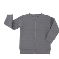 French Terry Hearts Jacket - Lunar Grey