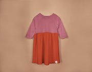 Two-Tone Organic Cotton Jersey Dress - Aoifi