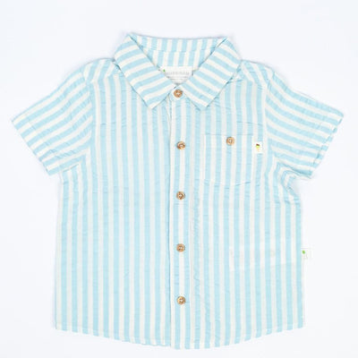 Picnic Seersucker Shirt - Sky Blue