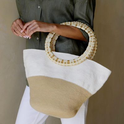 Werregue Tote - White And Cream
