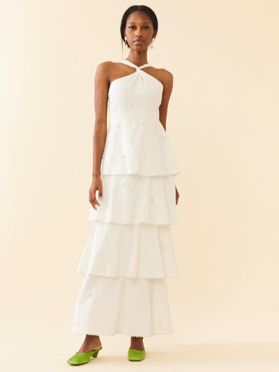 Emma Dress - Pearly White