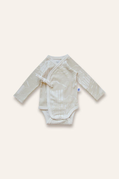 Organic Pima Cotton Baby Kimono Body - Trees