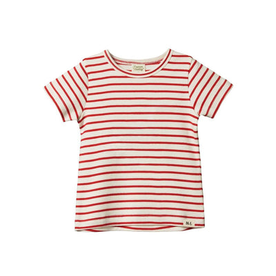 River Baby Tee - Red Sailor Stripe
