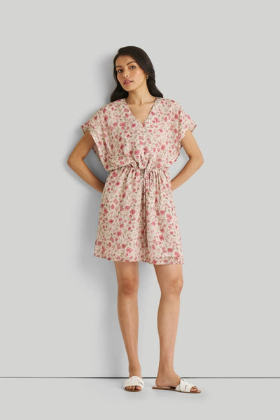 Relaxed Drawstring Dress - Petal Fusion
