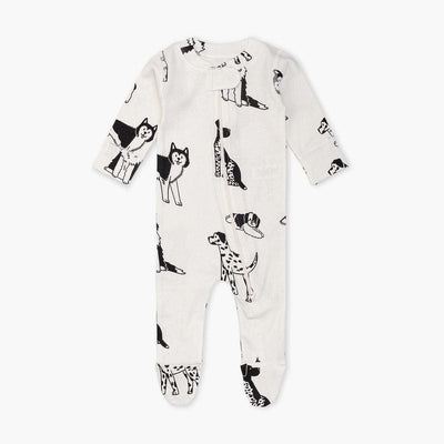 One-Piece Baby Footed Pajamas - Puppy Love