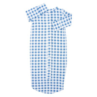 Button Gown - Blue Gingham