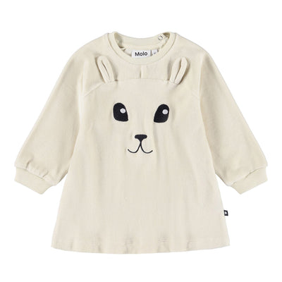 Caprice Dress Long Sleeve - White Noise